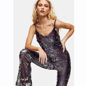 Topshop Sequin Jumpsuit